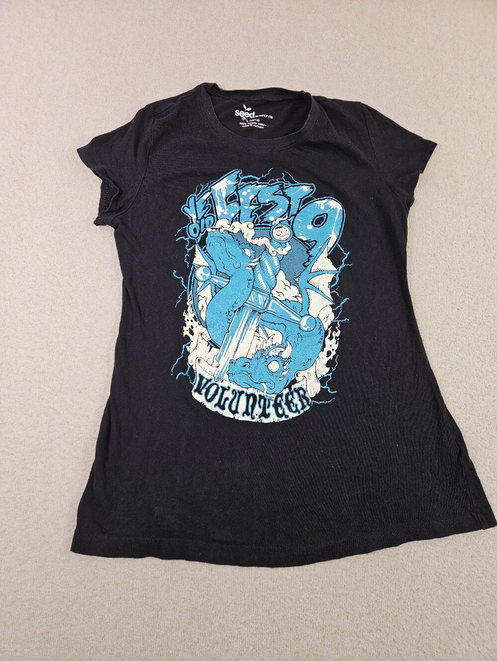Ye Old Fest 9 Gainesville FL Punk Festival T Shirt Youth Large Black Dragon